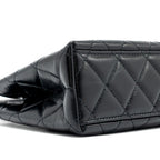 CHANEL 23K MINI SHOPPING TOTE CALFSKIN BLACK GHW(MICROCHIP)