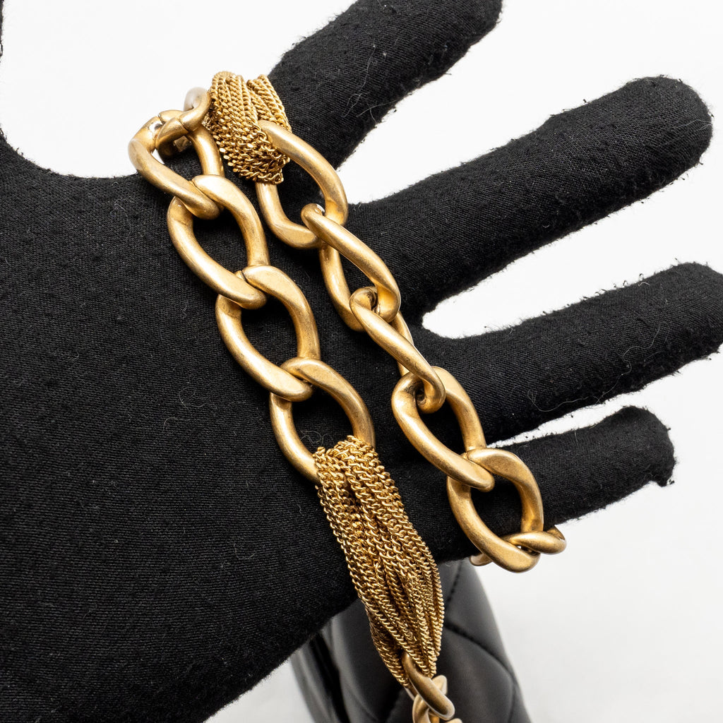 Chanel 23A Detailed Chain CC Flap Bag Lambskin Black GHW (Microchip)