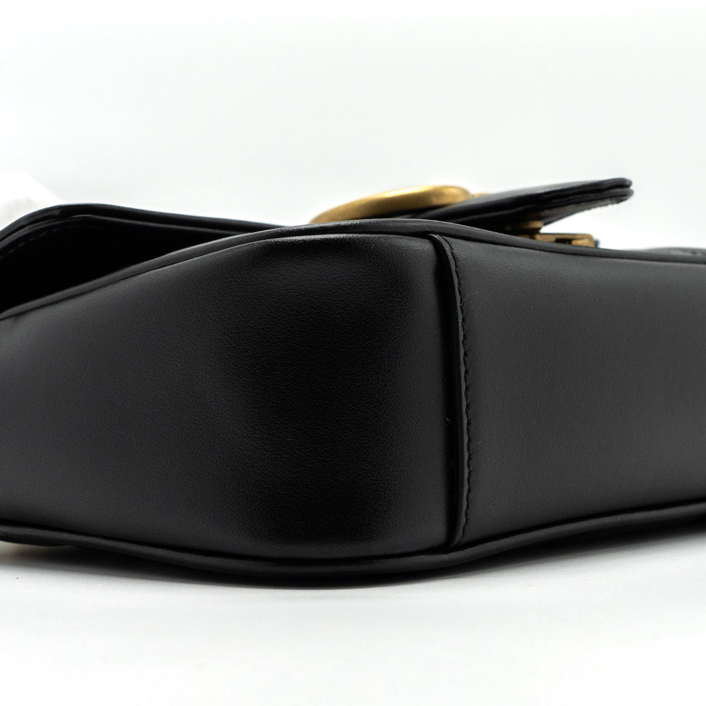 GUCCI MINI MARMONT CALFSKIN BLACK GHW