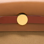Hermes Herbag 31 Zip Bag Canvas/ Hunter Chai/ Natu Sable/Fauve/Cuivre GHW
