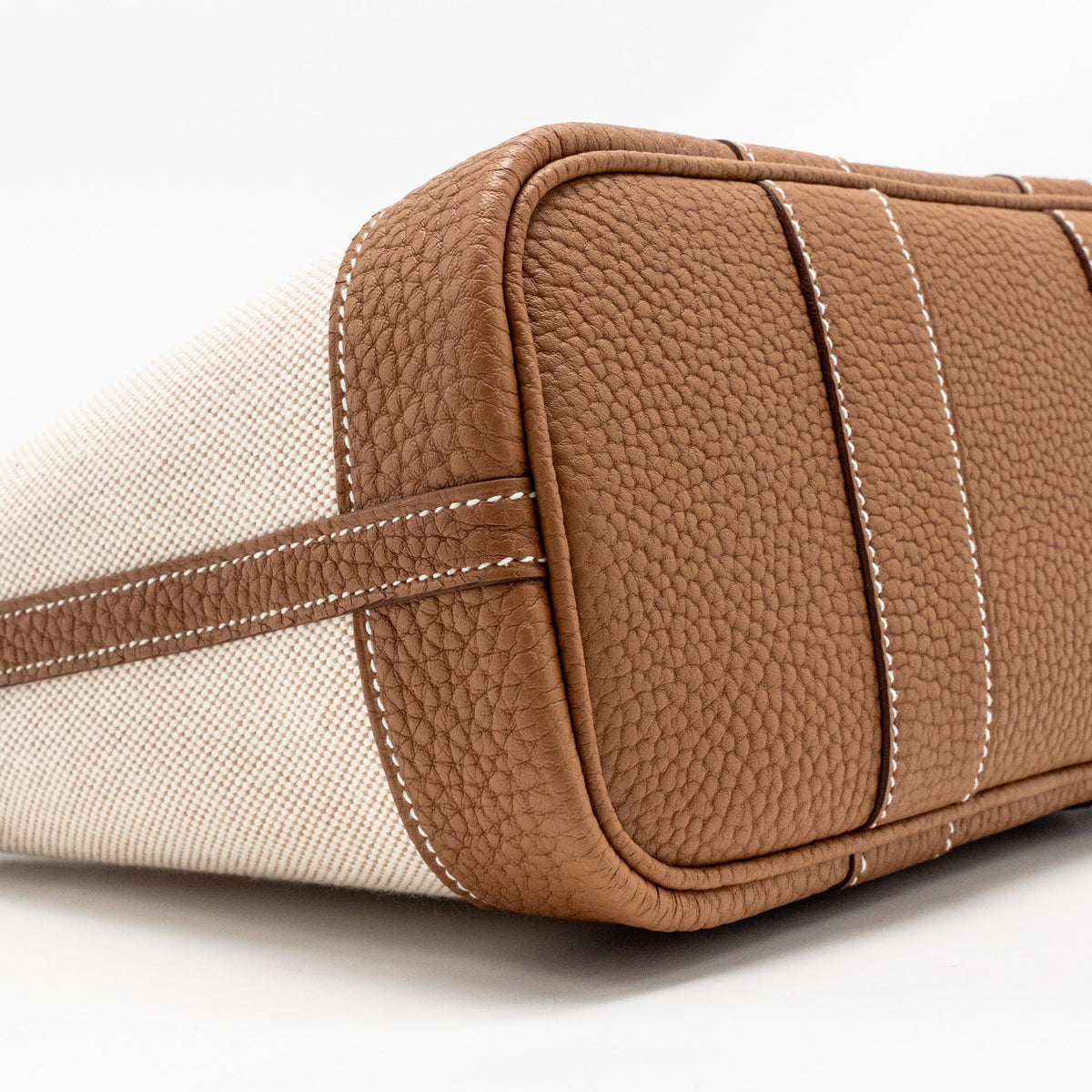 Hermes neo garden party 23 canvas/negonda ecru-beige/gold SHW