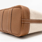 Hermes neo garden party 23 canvas/negonda ecru-beige/gold SHW