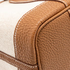 Hermes neo garden party 23 canvas/negonda ecru-beige/gold SHW