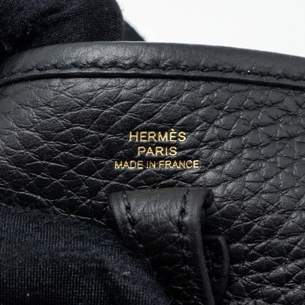 HERMES MINI EVELYN CLEMENCE BLACK GHW