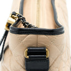 CHANEL MEDIUM GABRIELLE HOBO BAG CALFSKIN BEIGE/BLACK MULTICOLOUR HARDWARE