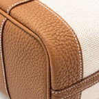 Hermes neo garden party 23 canvas/negonda ecru-beige/gold SHW