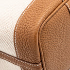 Hermes neo garden party 23 canvas/negonda ecru-beige/gold SHW
