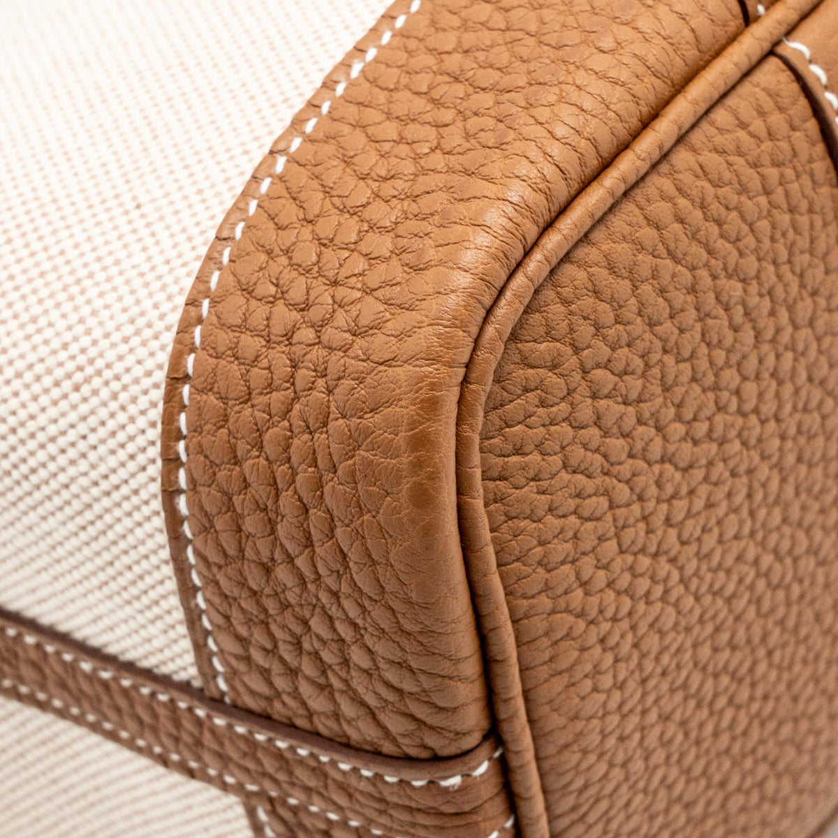 Hermes neo garden party 23 canvas/negonda ecru-beige/gold SHW