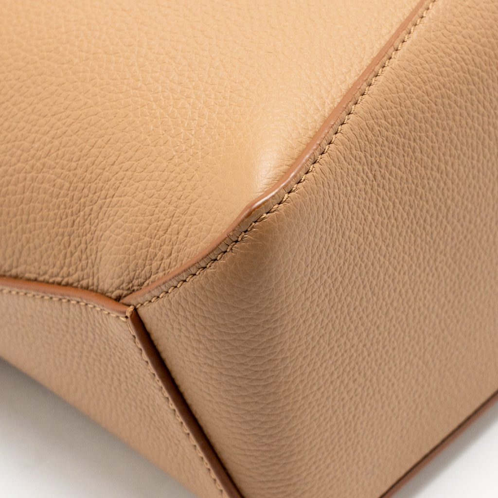 Loewe small puzzle edge bag calfskin toffee GHW
