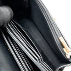 CHANEL TOP HANDLE MINI WALLET ON CHAIN CALFSKIN BLACK GHW(MICROCHIP)