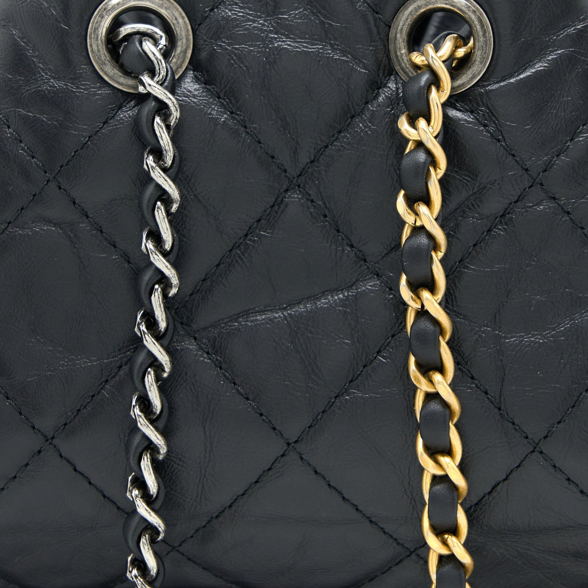 CHANEL SMALL GABRIELLE BACKPACK AGED CALFSKIN BLACK MULTICOLOUR HARDWARE