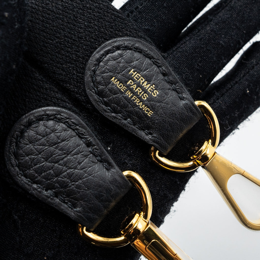 HERMES MINI EVELYN CLEMENCE BLACK GHW