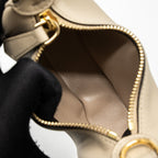 FENDI NANO FENDIGRAPHY LEATHER CHARM CALFSKIN BEIGE GHW