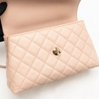 Chanel Small Coco Handle Flap Bag Caviar Pink LGHW (Microchip)
