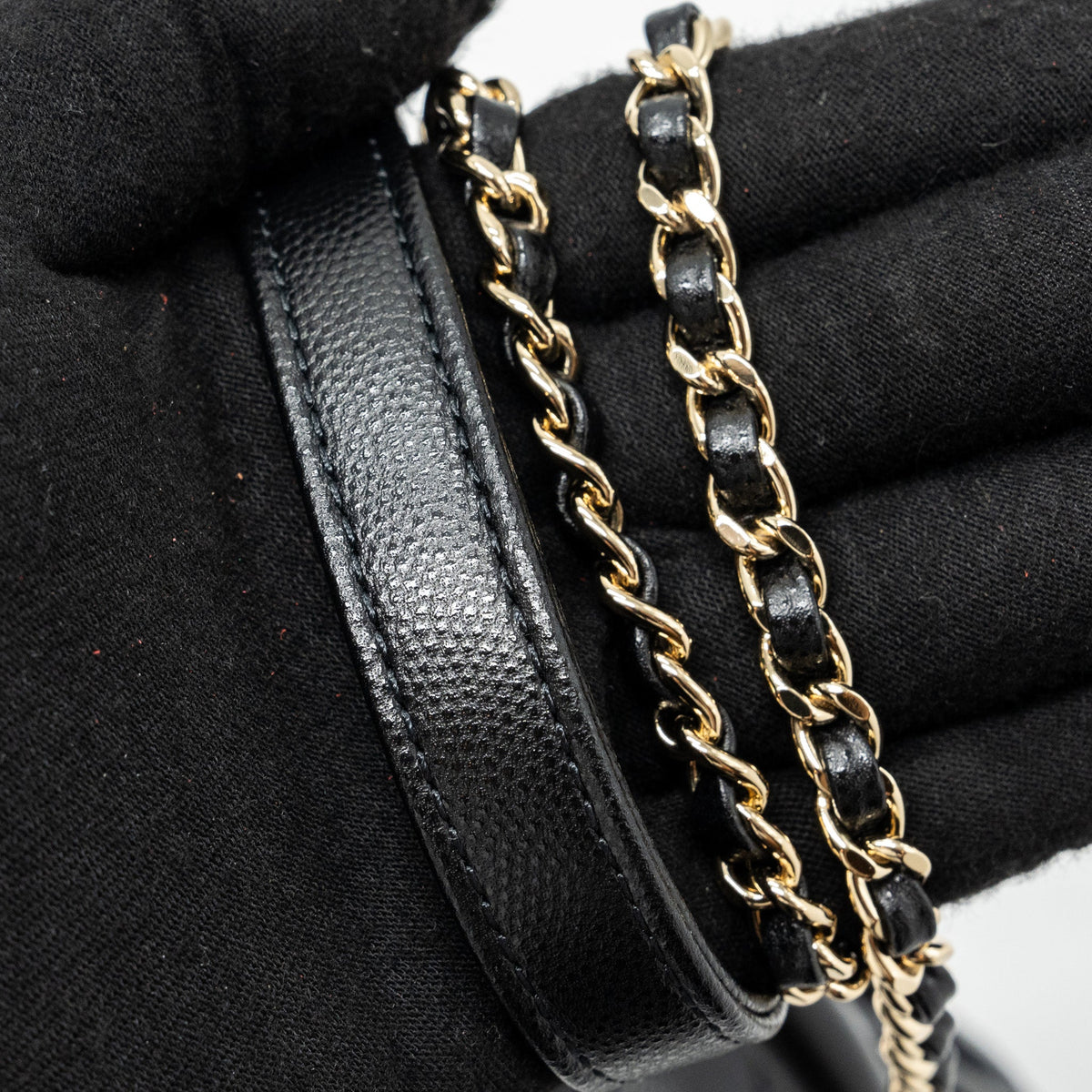 CHANEL COCO HANDLE EXTRA  MINI CAVIAR BLACK LGHW(MICROCHIP)