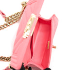 CHANEL SUPER MINI BOY BAG CHEVRON CAVIAR PINK LGHW (MICROCHIP)