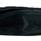 CHANEL VELVET PEARL CRUSH WALLET ON CHAIN BLACK LGHW
