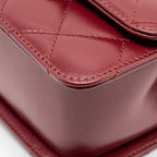 CHANEL GOLD CRUSH MINI FLAP BAG CALFSKIN RED GHW (MICROCHIP)
