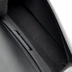 Chanel 16A Medium Boy Bag Pleated Calfskin Black/White RUTHENIUM HARDWARE