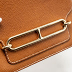 Hermes Mini Roulis Barenia Faubourg 34 Fauve Gold LGHW
