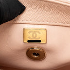Chanel Small Coco Handle Flap Bag Caviar Pink LGHW (Microchip)