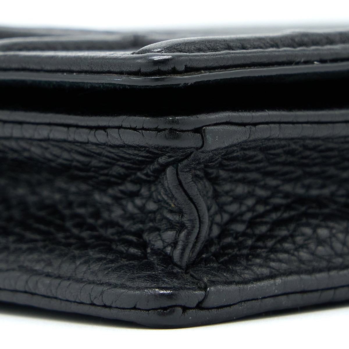 DIOR DIORAMA WALLET ON CHAIN GRAINED CALFSKIN BLACK LGHW