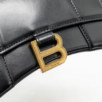 BALENCIAGA HOURGLASS BAG XS CALFSKIN BLACK GHW