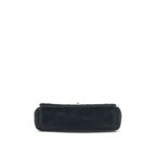 CHANEL VELVET MEDIUM CLASSIC DOUBLE FLAP BAG VELVET BLACK LGHW