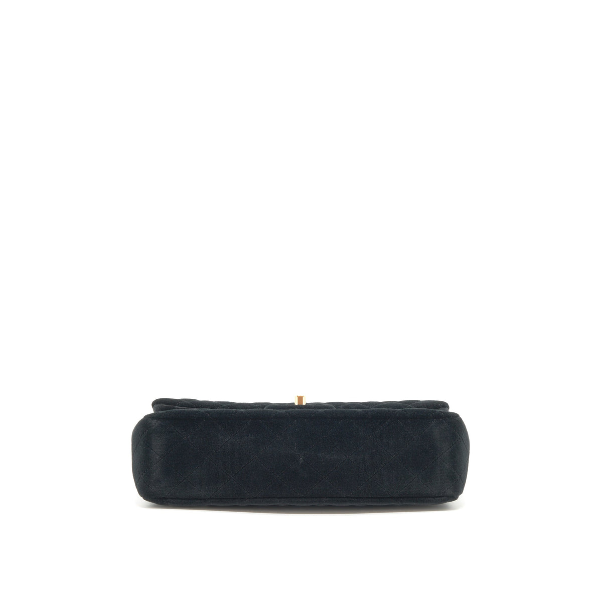 CHANEL VELVET MEDIUM CLASSIC DOUBLE FLAP BAG VELVET BLACK LGHW