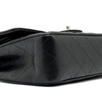 CHANEL SMALL CLASSIC DOUBLE FLAP BAG CAVIAR BLACK SHW (MICROCHIP)