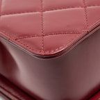 CHANEL GOLD CRUSH MINI FLAP BAG CALFSKIN RED GHW (MICROCHIP)