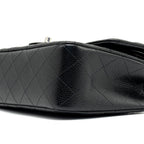 CHANEL SMALL CLASSIC DOUBLE FLAP BAG CAVIAR BLACK SHW (MICROCHIP)