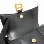 BALENCIAGA HOURGLASS BAG XS CALFSKIN BLACK GHW