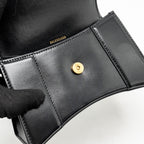 BALENCIAGA HOURGLASS BAG XS CALFSKIN BLACK GHW