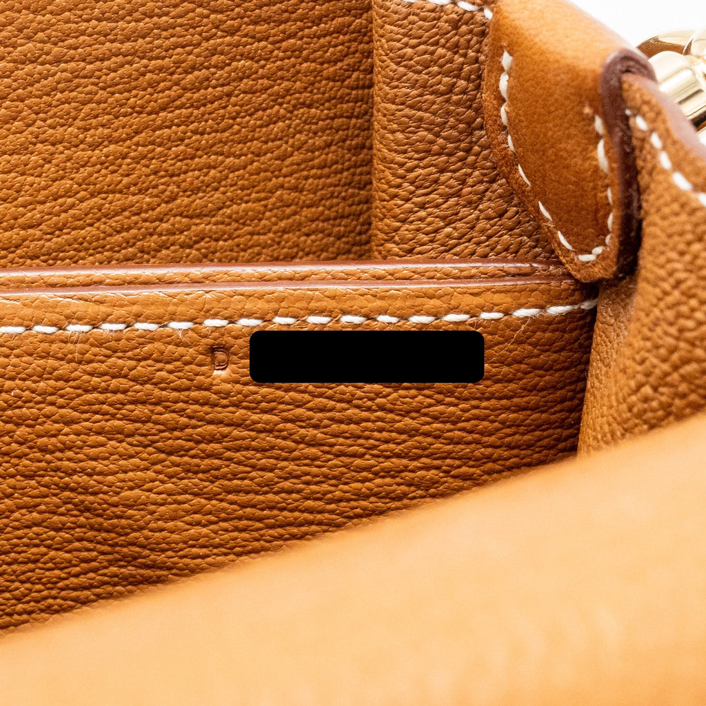 Hermes Mini Roulis Barenia Faubourg 34 Fauve Gold LGHW