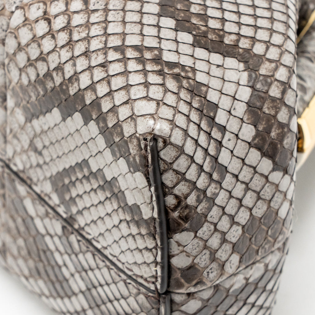 Fendi First Small Python Dark Grey GHW