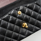 CHANEL MEDIUM CLASSIC DOUBLE FLAP BAG LAMBSKIN BLACK GHW