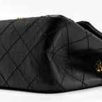 CHANEL MINI 2.55 REISSUE FLAP BAG AGED CALFSKIN BLACK GHW