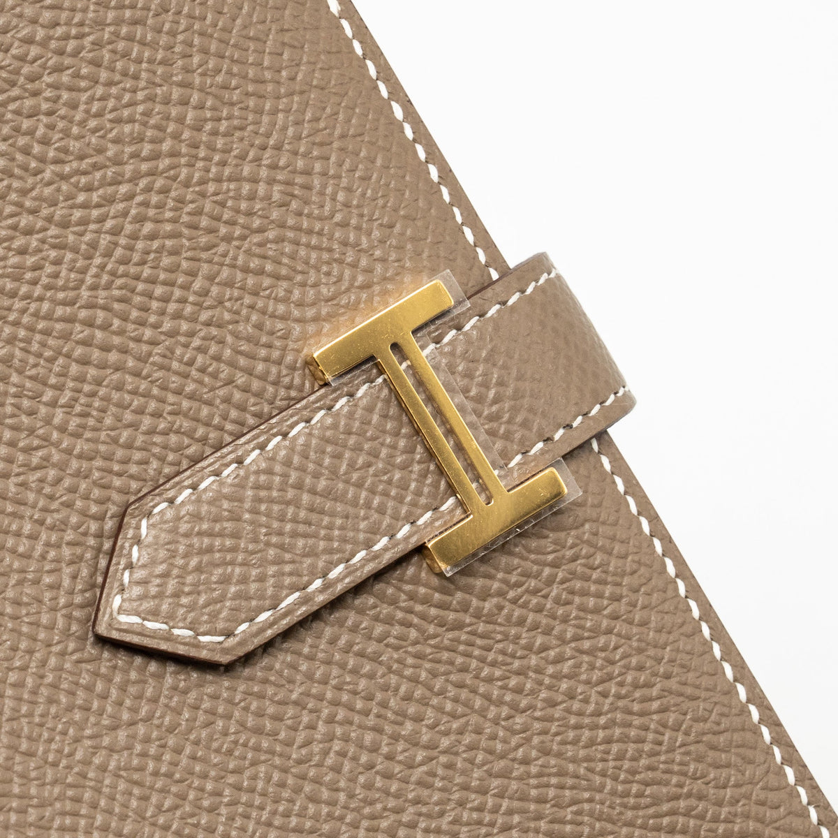 Hermes Bearn Compact Wallet Epsom Etoupe GHW