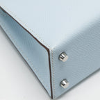 HERMES MINI KELLY EPSOM BLEU BRUME/VERT JADE/GOLD SHW