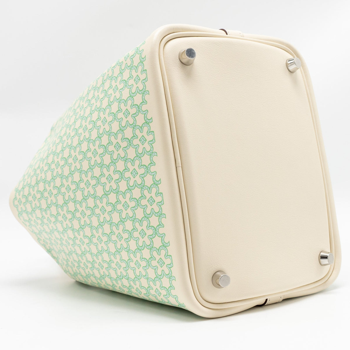 HERMES LUCKY DAISY PICOTIN 18 LOCK BAG SWIFT NATA/VERT/BLANC SHW