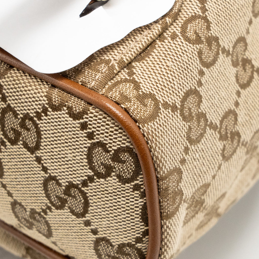 Gucci Bamboo Mini Backpack GG Canvas/Leather Beige/Brown GHW