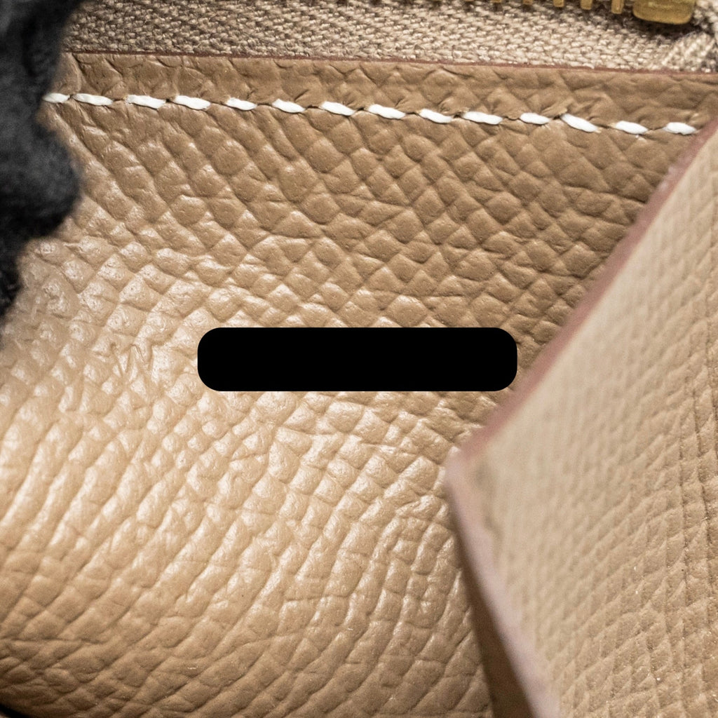 Hermes Bearn Compact Wallet Epsom Etoupe GHW