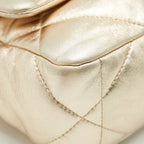 CHANEL SMALL 19 BAG GOLD COLOR WITH GOLD/ SILVER HARDWARE