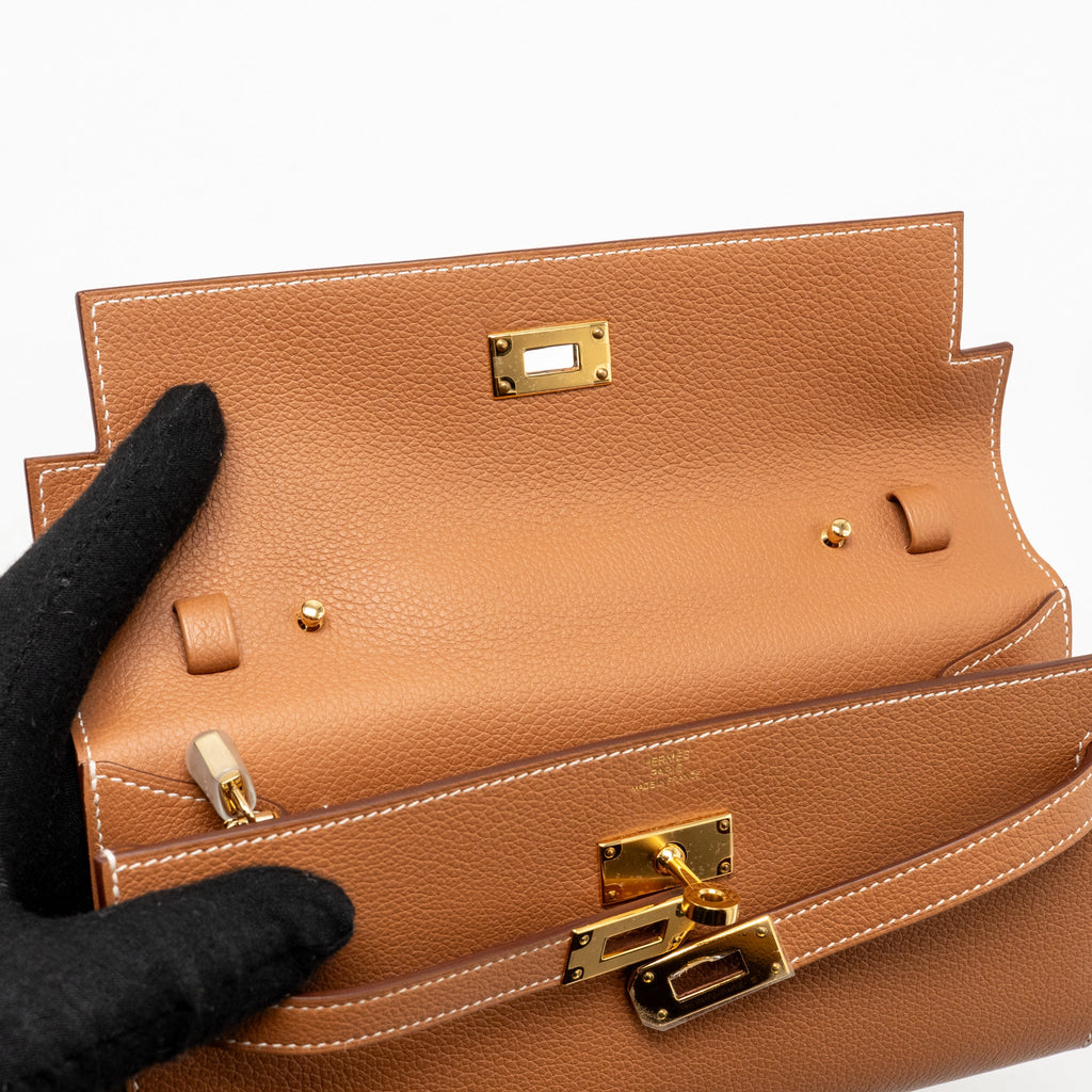 Hermes kelly to go evercolor gold SHW