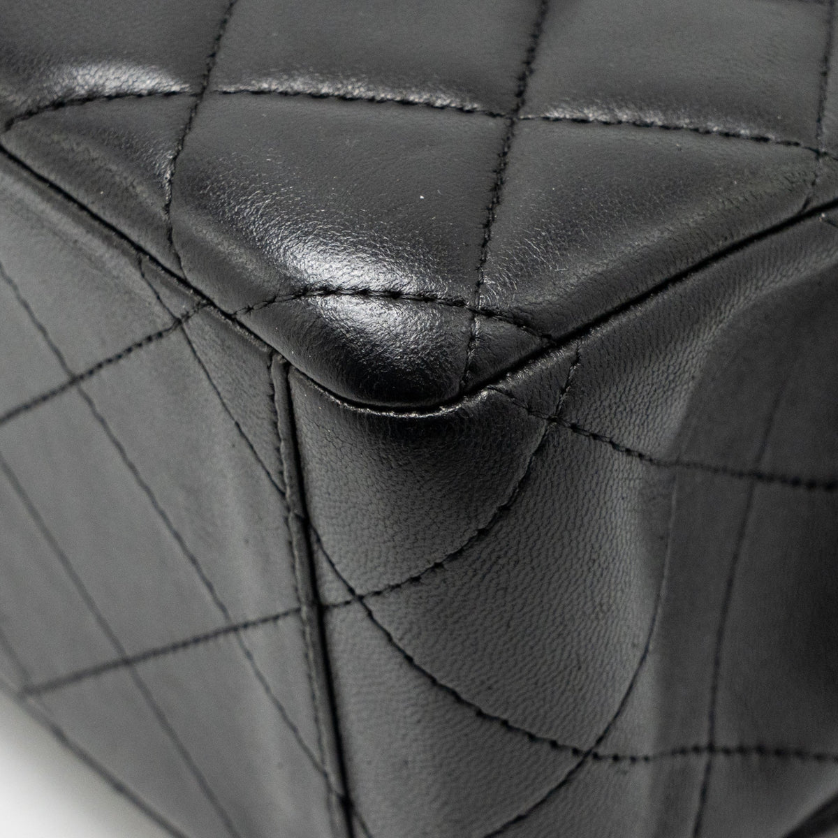 CHANEL MAXI CLASSIC DOUBLE FLAP BAG LAMBSKIN BLACK SHW
