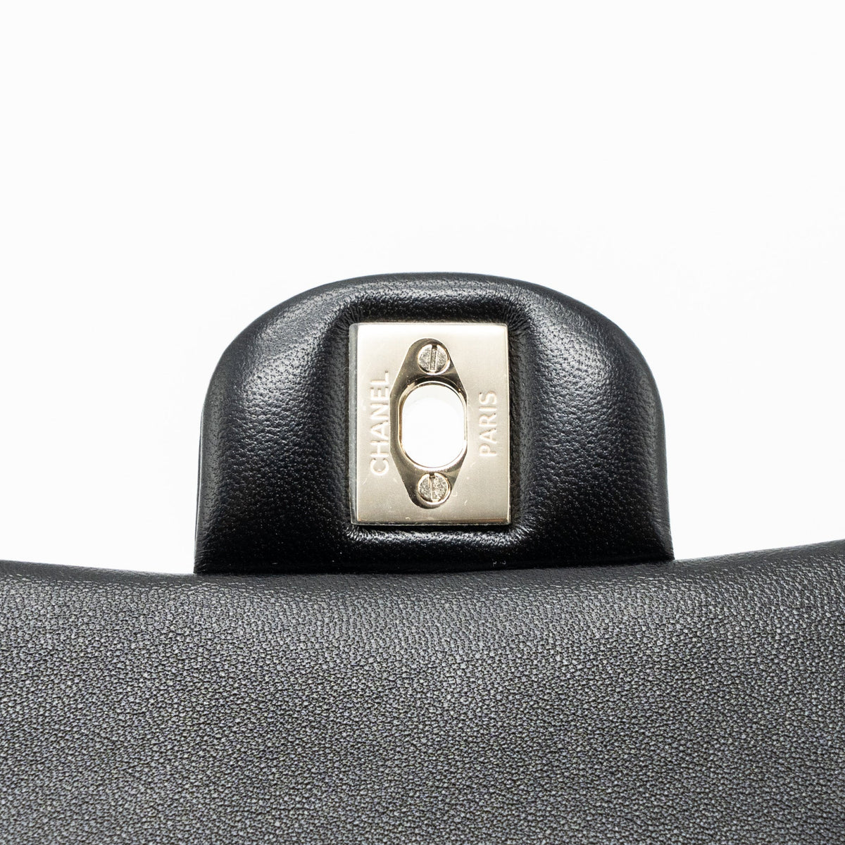 CHANEL TOP HANDLE MINI RECTANGULAR FLAP BAG LAMBSKIN BLACK LGHW (MICROCHIP)