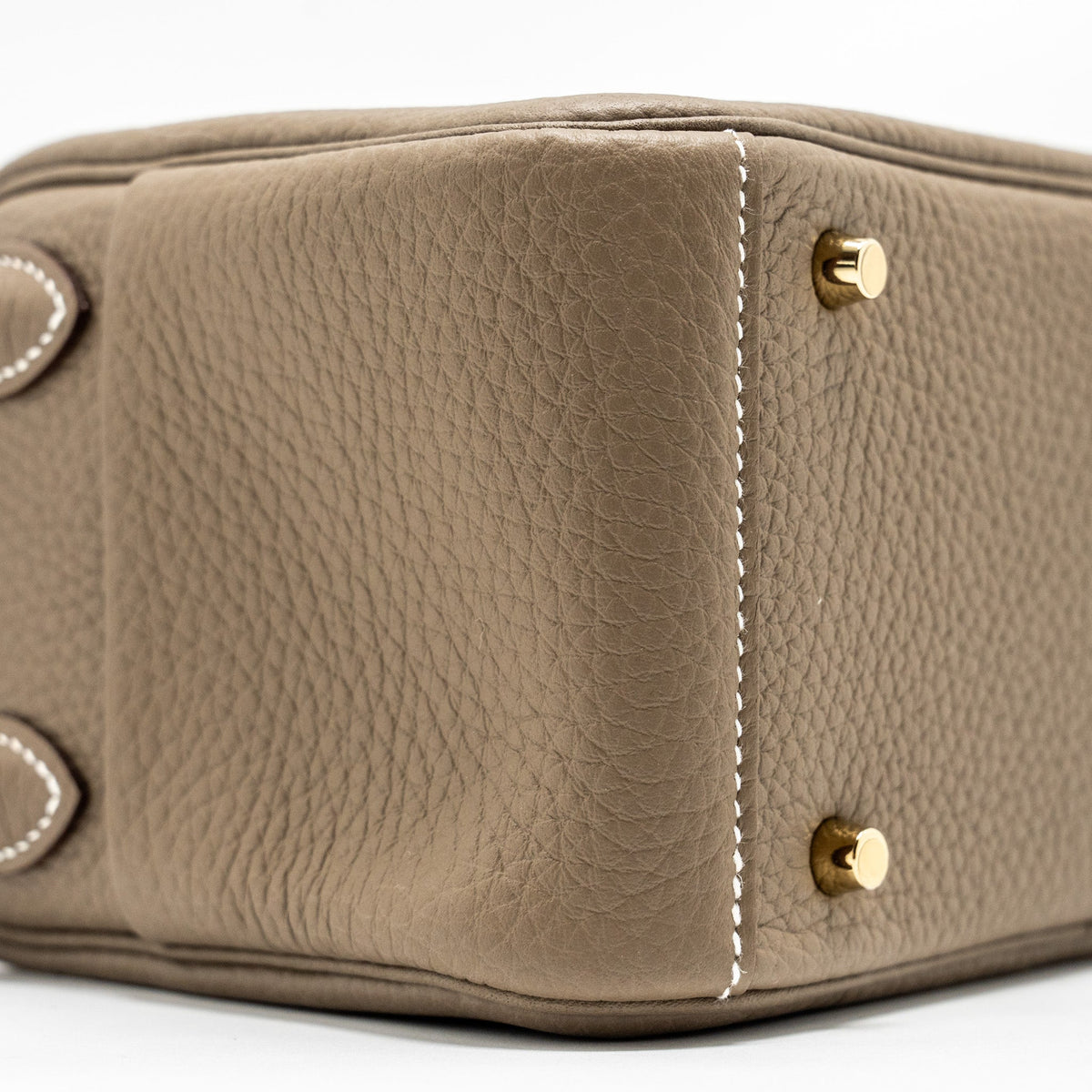 Hermes Mini Lindy II Clemence Etoupe GHW