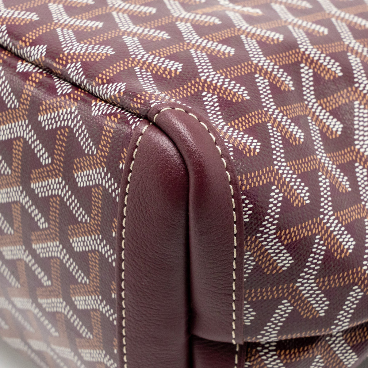 Goyard Artois PM Bag Goyardine Canvas/Chevroches Calfskin Burgundy SHW