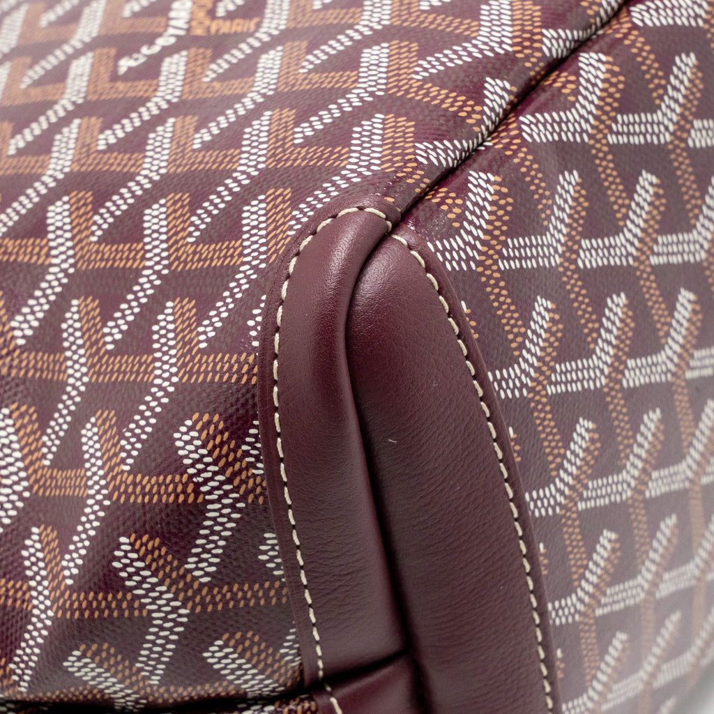 Goyard Artois PM Bag Goyardine Canvas/Chevroches Calfskin Burgundy SHW